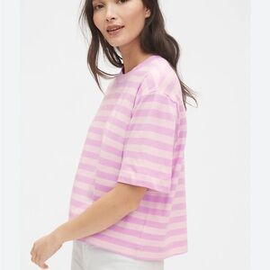 GAP boxy cropped stripe t-shirt
